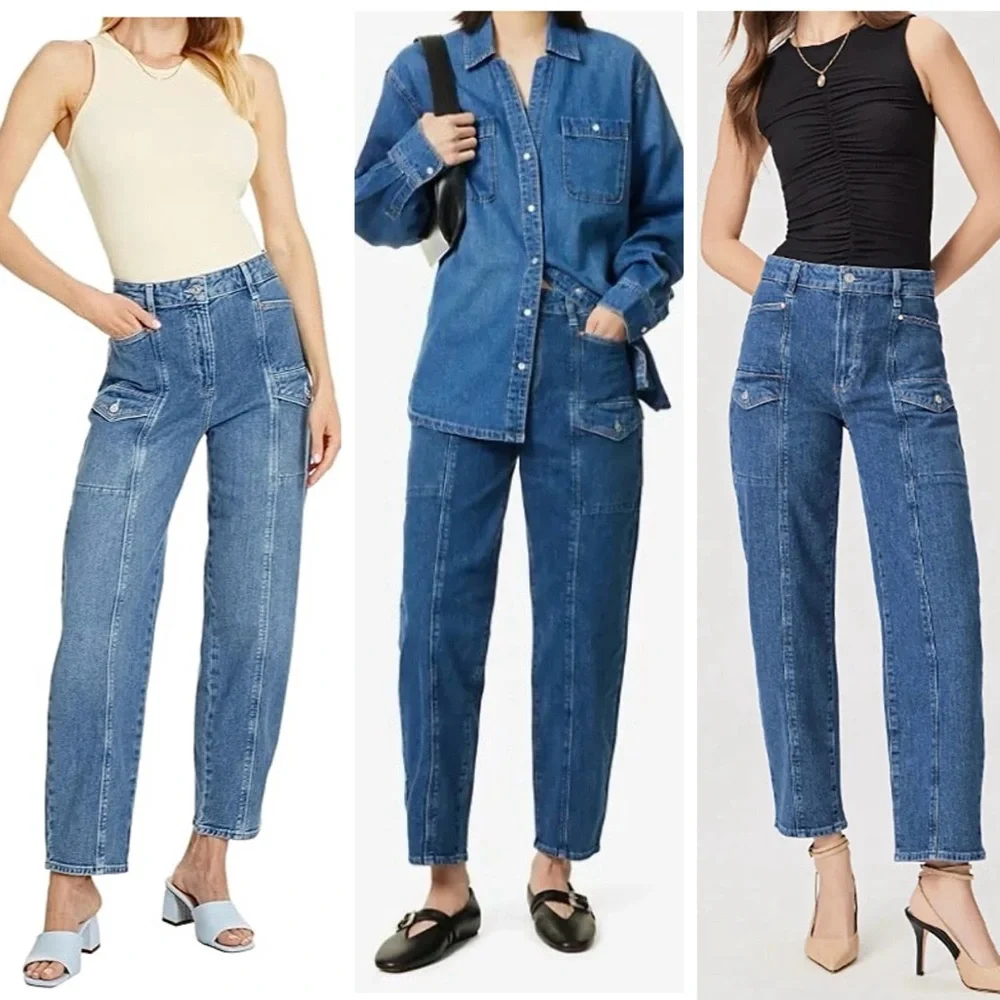 PAIGE Alexis Barrel Leg High Rise Jeans NWT - Picture 14 of 14